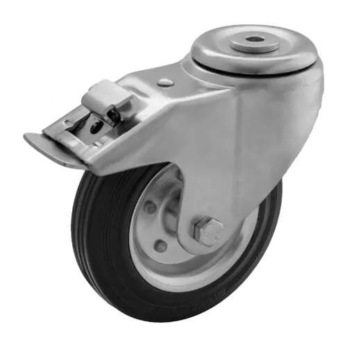 LR/VBR/F Roata pivotanta cu frana din cauciuc plin 200 mm - LR/VBR200/F