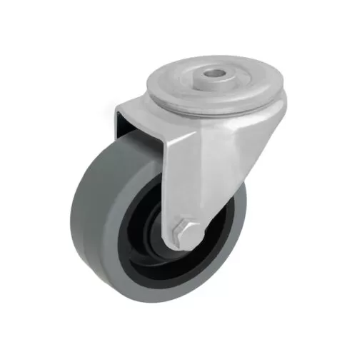 LR/EKK Roata pivotanta cauciuc elastic 80 mm - LR/EKK080BG