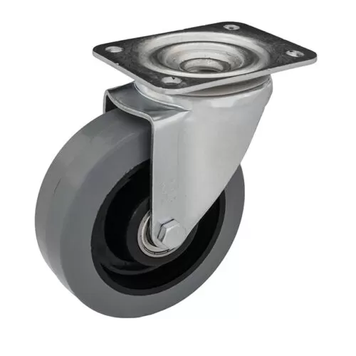 L/EKK Roata pivotanta cauciuc elastic 80 mm - L/EKK080BG